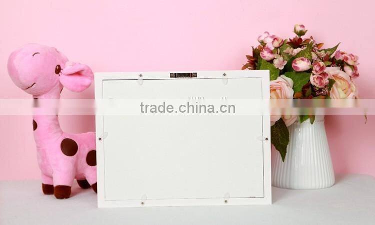 High quality baby hand imprint with wall wood frame moulding sculpture