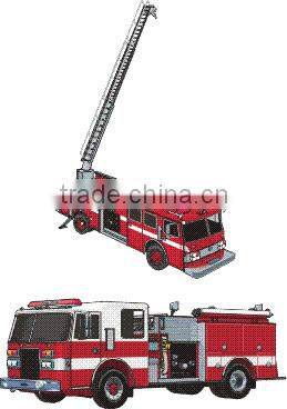 Ideal fireman 'partner' motor fire brigade vehicle/fire engine vehicle with water tanker