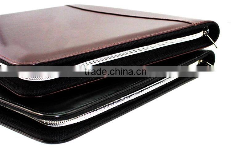 13006 2015 New a4 PU leather business portfolio for interview factory price
