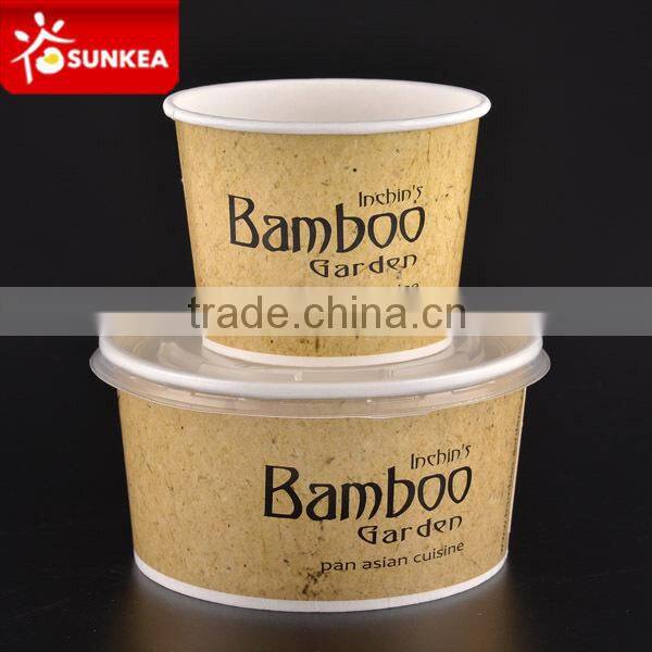 Disposable custom printed paper salad bowl