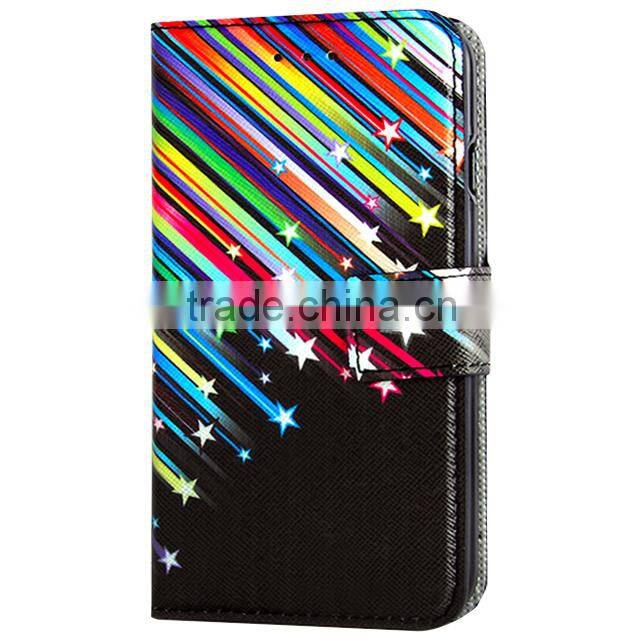 Printed PU Leather Case,Book Magnetic Leather Case For Lenovo S820
