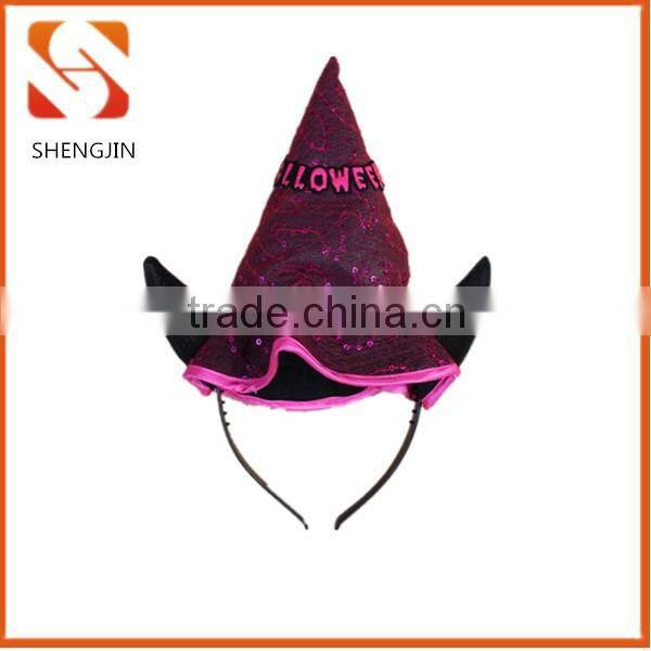 SJ-L1629 Party decoration witch hat Halloween headband
