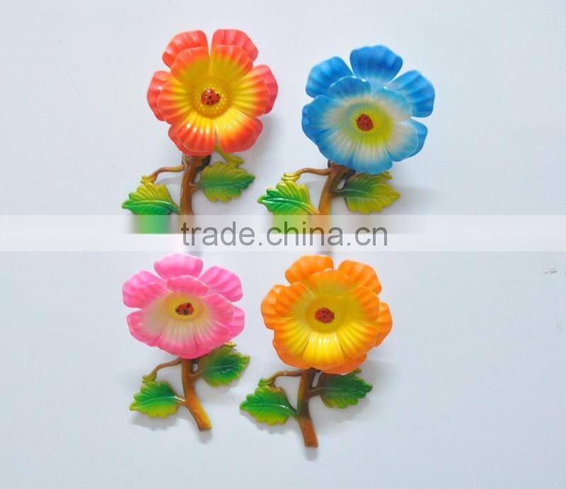 5 inch Plastic Peony Flowers Refrigerator Magnet