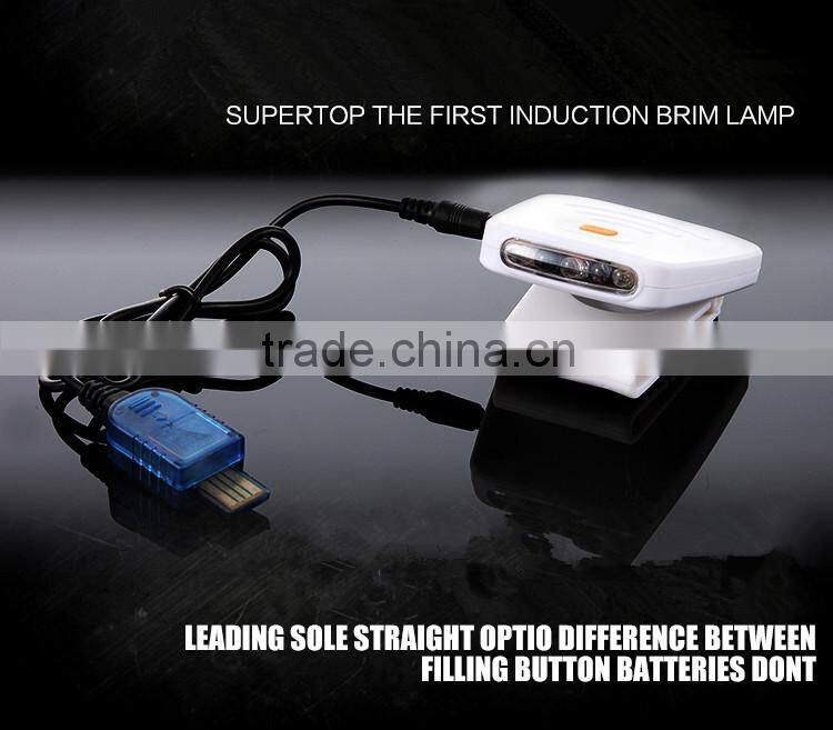 Sensing caplamp headlamp of usb LED headlights