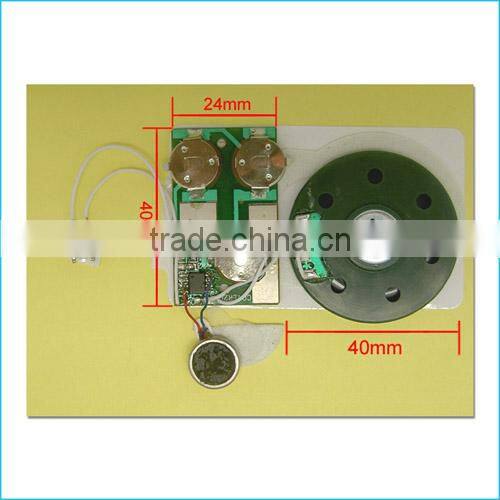 Light sensor chip programmable sound modules for greeting cards and sound box/toy
