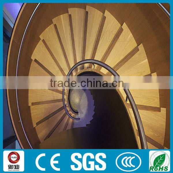 modern residential indoor steel wood curved staircs