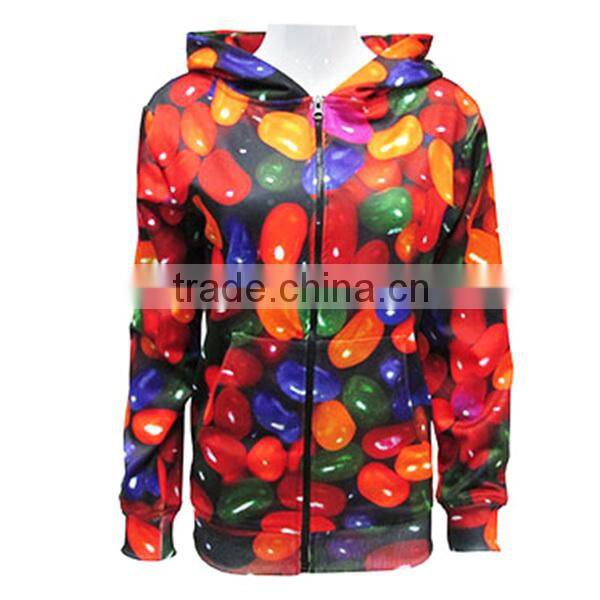Custom fleece women leopard hoody with dye sublimation printed hoodies