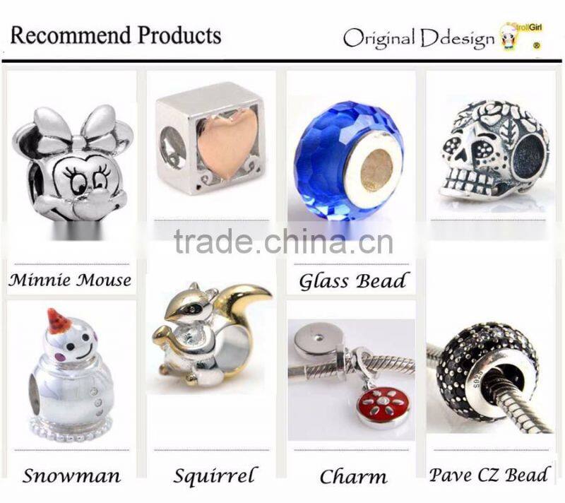 European style steling silver oxidized Heart beads