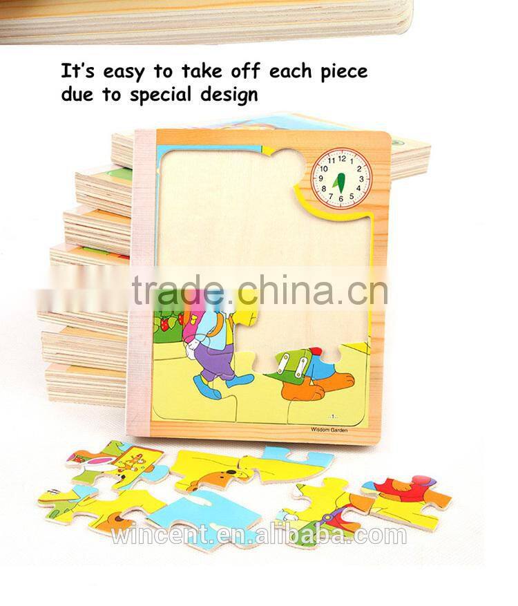 Educational toy custom wooden puzzle for children