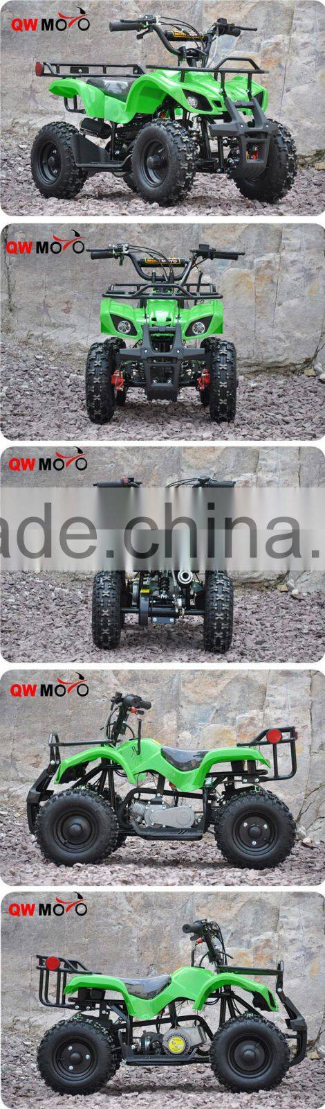 QWMOTO CE 4 Wheeler Easy Pull Starter 49CC 2 stroke Mini Dirt Quad Bike 50cc Mini Kids ATV for Cheap Sale
