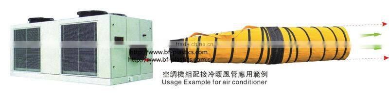 Air conditioning duct reducer with hose clamps ends