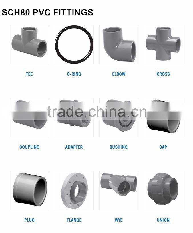 High Quality Pvc Pipe Fitting ASTM sch80 Standard upvc end cap