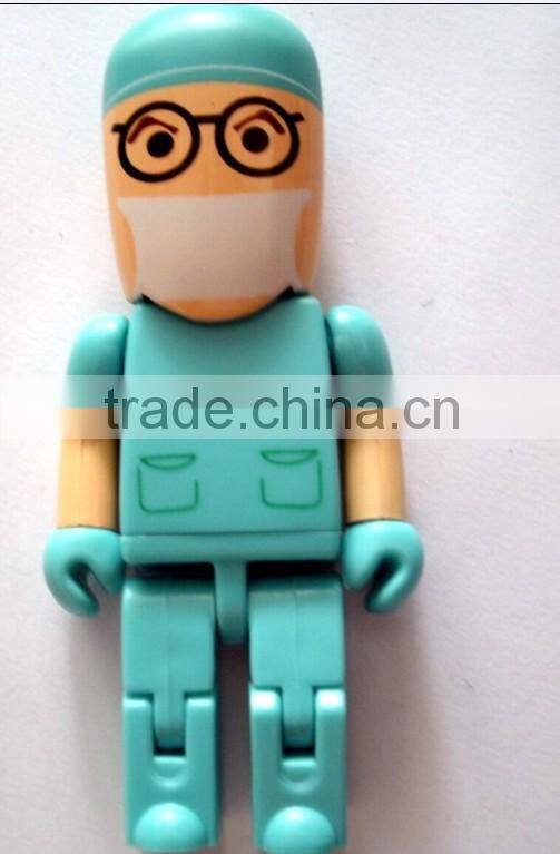 ABS plastic material custom logo printing dental dentist human shape usb flash pen drive