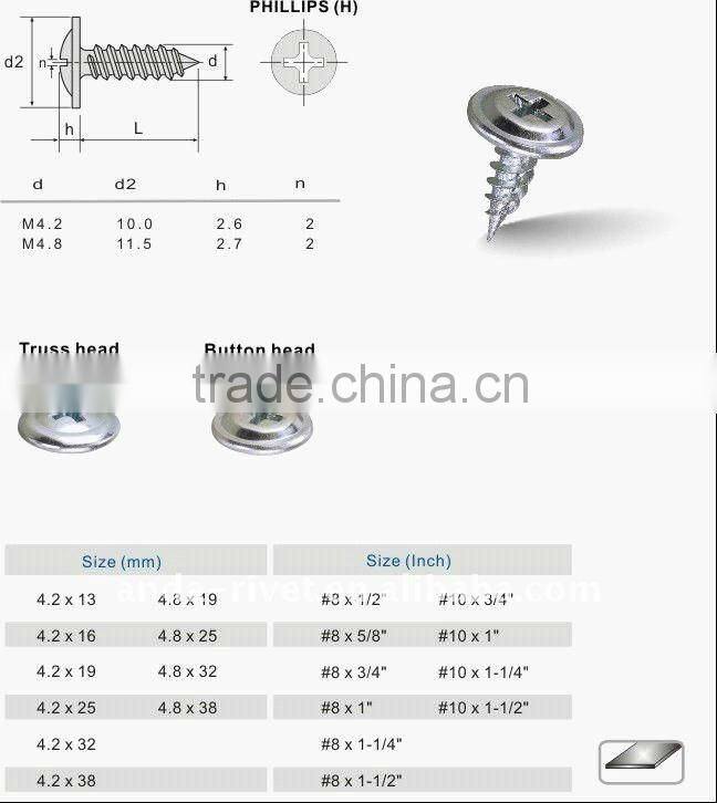 Truss head Self Tapping Screws