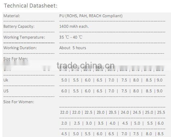 wholesale Electrothermal insoles for winter warm insoles