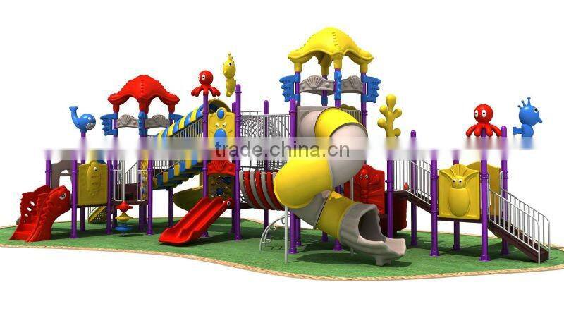 Outdoor plastic slide playground
