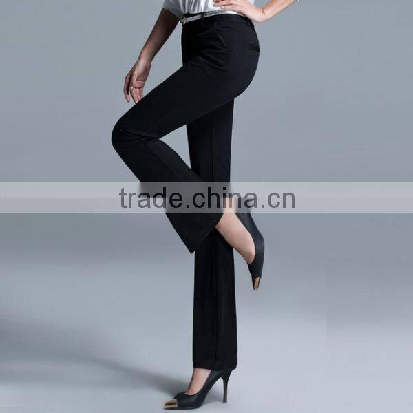 Custom made OL new fashion bellbottoms dress pant with high quality for lady