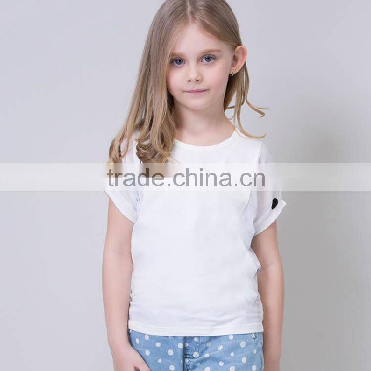2015 hot sale children wear lovely pattern cotton with children chiffon dress and kids wholesale tshirt with kids wear manufactu