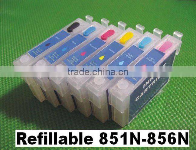 (RCE851N-856N) refillable refill ink cartridge for Epson T0851n-T0856n 851n 85n BK/C/M/Y/LC/LM Stylus Photo 1390/T60