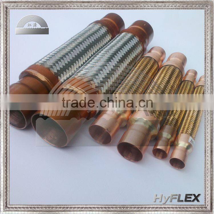 Braided Flexible Metal Sweat Connectors Bronze Hose with Bronze Braid and Copper Female Ends