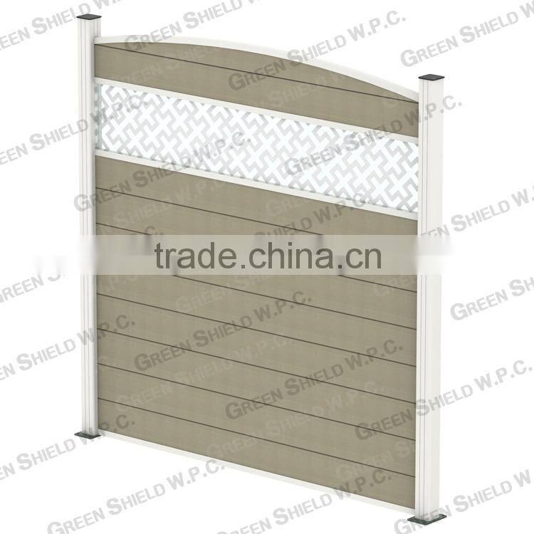 Wood Plastic Fence/Enclosure Wall 1.8m/2.0m/waterproof/anti UV/figured