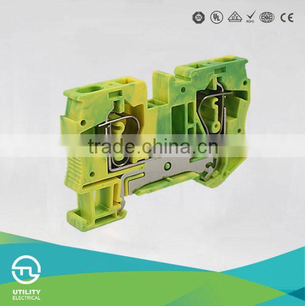 UTL GROUNDING TYPE ELECTRIC TERMINAL BLOCKSW WITH COLOR YELLOW/GREEN