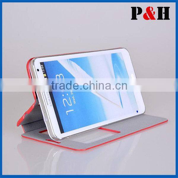 book stand leather wallet cell phone case for samsung S5 with card window