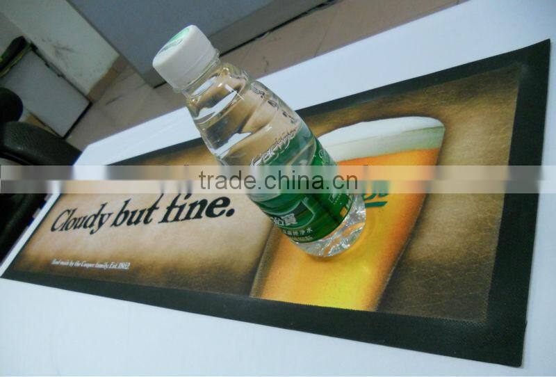 branded promotional washable custom rubber beer bar mats