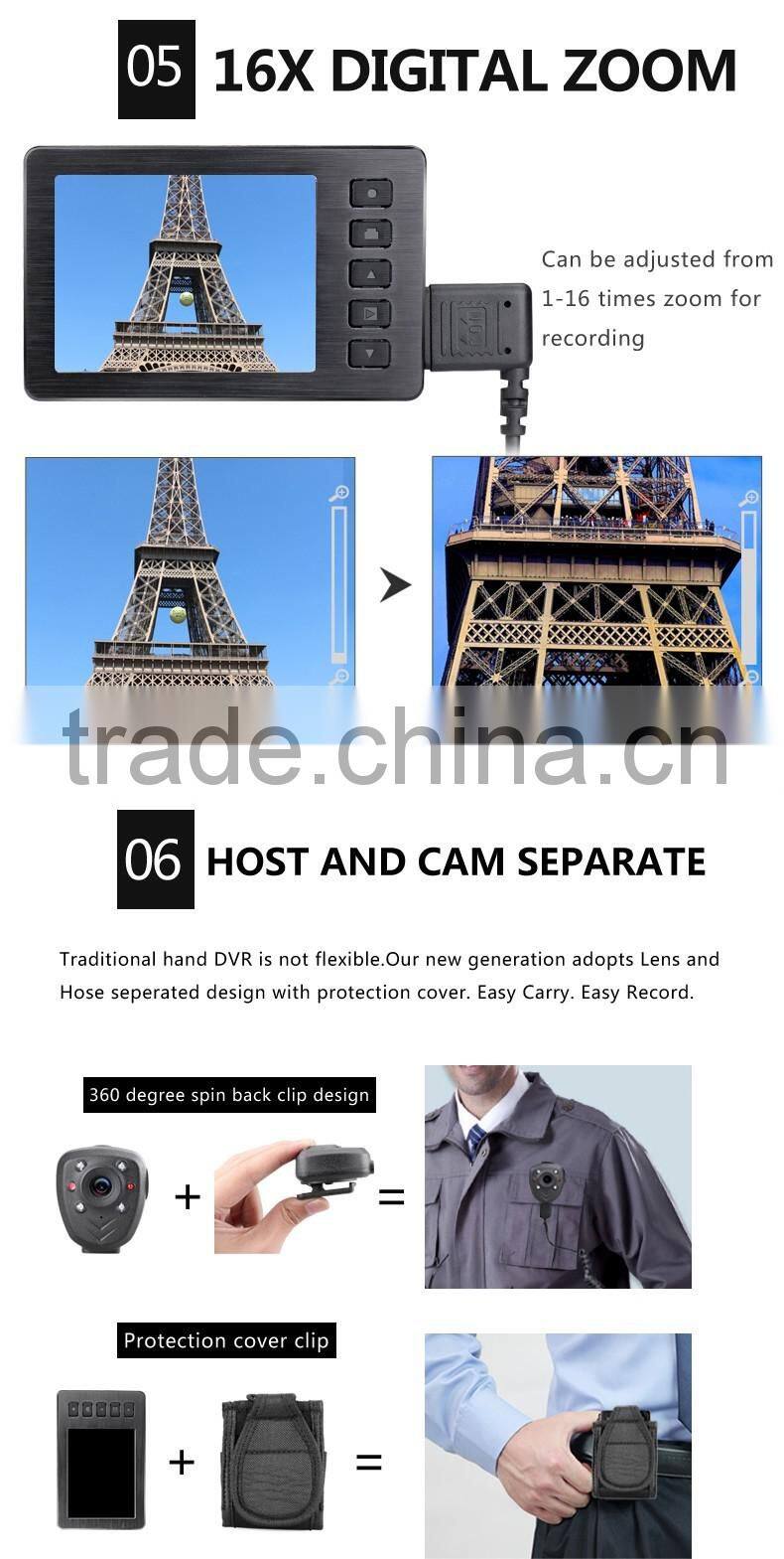 Mini Portable HD Video Recorder Button Police Camera ,Separated Law Enforcment Logger Camera