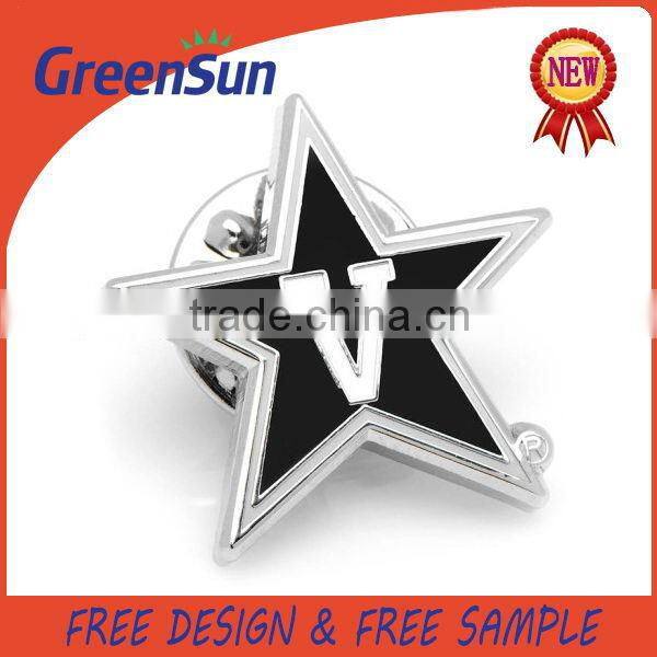New Promotion personalized wooden lapel pin