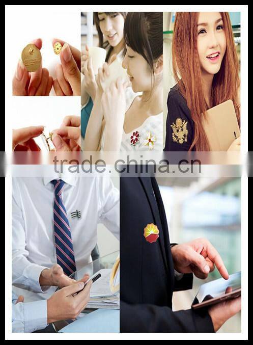 Factory price custom metal round enamel lapel pin badge