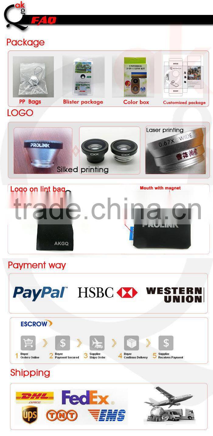 0.4X super wide angle lens camera lens for all smartphone