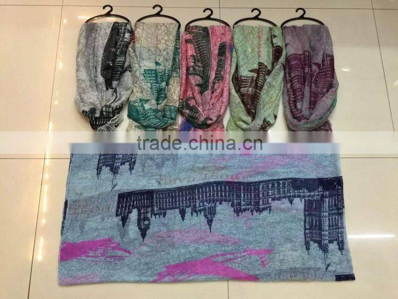 2015 new design TR cotton multi-color mustache scarf