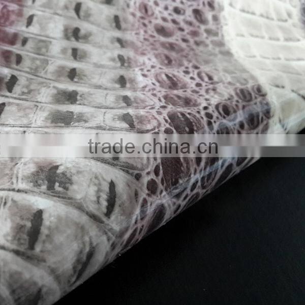 polyurethane faux leather fabric crocodile leather imitations designer shoes