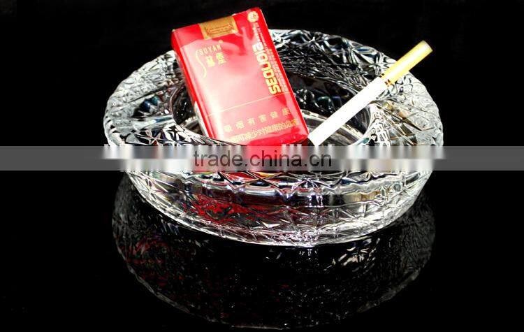 HYAS-06 large engraved Crystal ashtray for wholesale