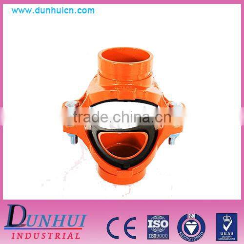 Using spray paint processing of machanical tee threaded outlet