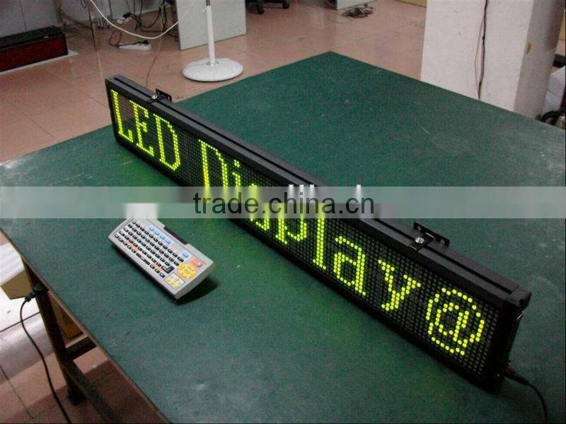 Double Sided 16x64 Pixels Green Color Outdoor LED Moving Message Display Sign