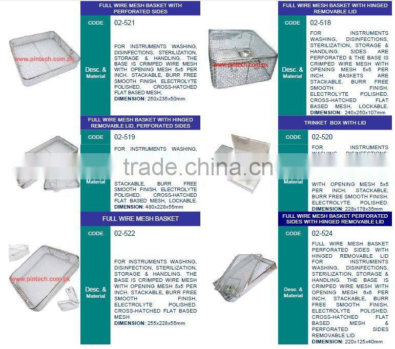 FULL WIRE MESH BASKET WITH HINGED REMOVABLE LID