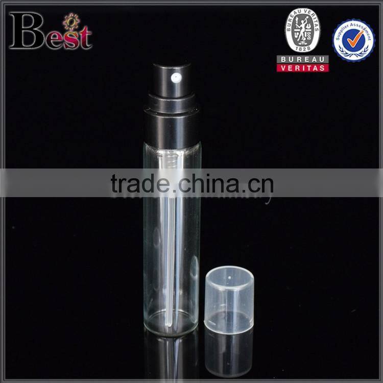 5ml 10ml clear black frosted refillable perfume atomizer spray bottle
