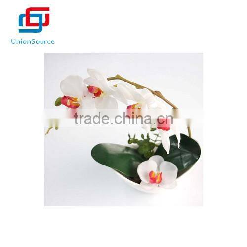 Elegant White Artificial Flower Bonsai Of Orchid