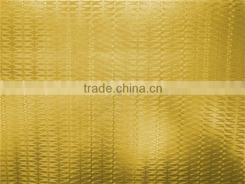 Metallic Wallpaper in Shinny Gold manufacture of Foshan city Guangdong