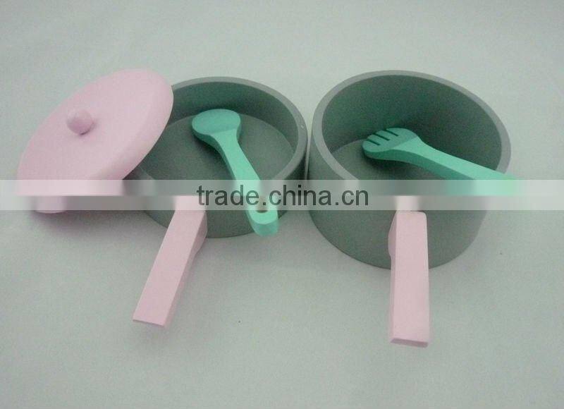 wooden pretend play small cooking range toy set for children