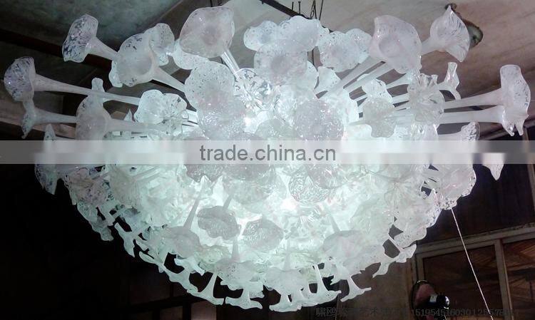 hand blown glass chandelier decoration XO-20150621 Modern glass art chandelier from famous Chinese glass artist Mr Ou LianHua