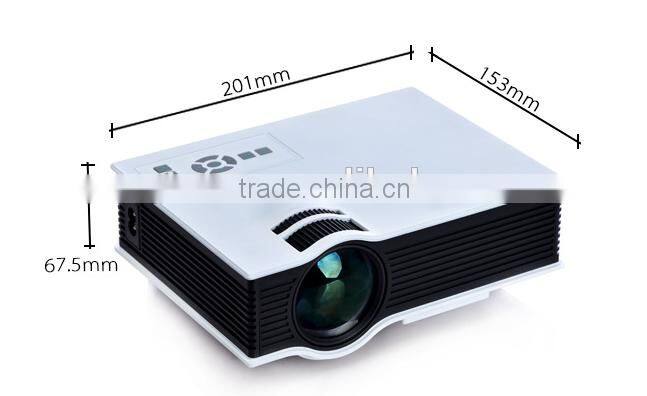 Portable Full HD 800 lumens UC40 LED Mini UNIC Projector Home Cinema Business HDMI AV SD 1080P + US/EU Plug Power Cable