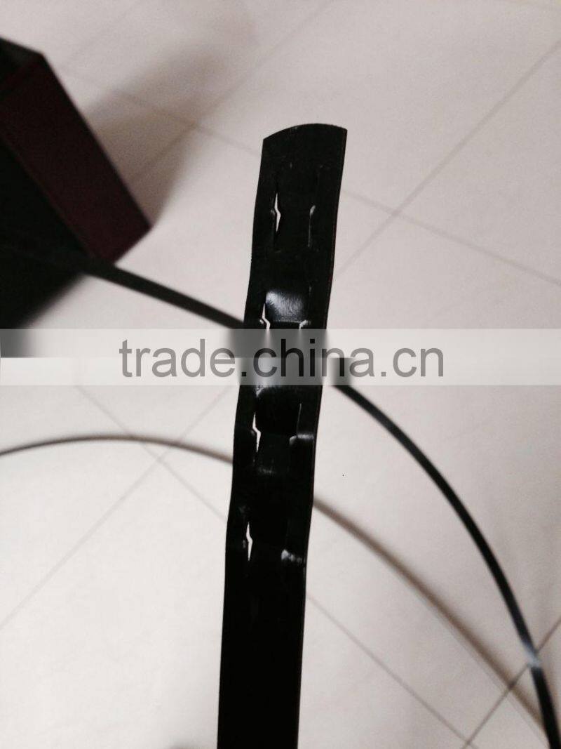 black steel belt/strips with central locking