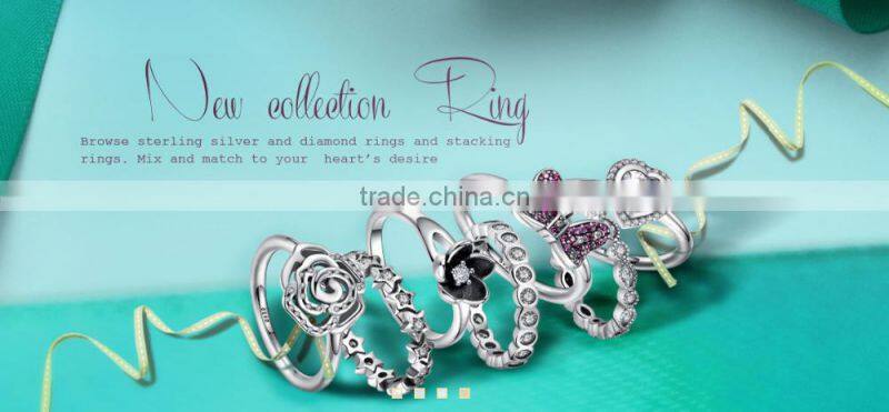 2016 fashion wedding ring Elegant 925 cz ring for women silver jewelry