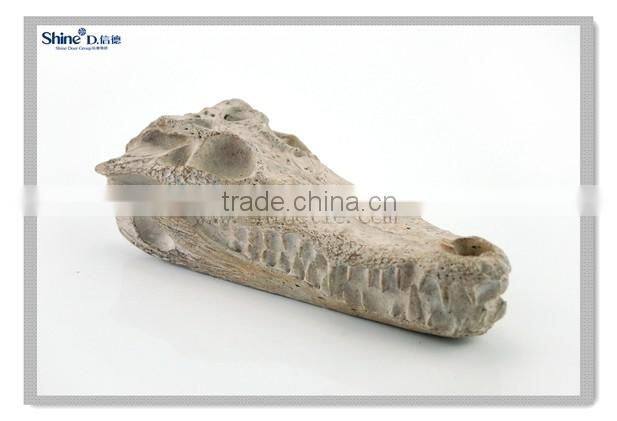 decorative resin craft mini cute dinosaur head fossil animal skull