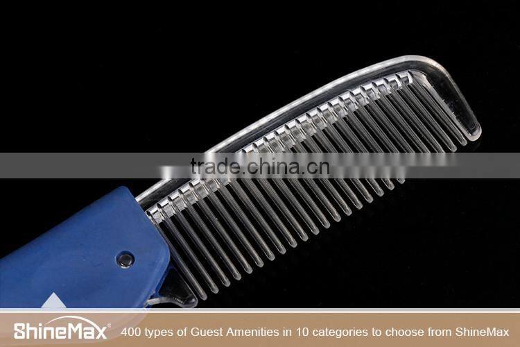 Disposable plastic foldable hair comb hotel amenity hotel supplies High quality hair comb
