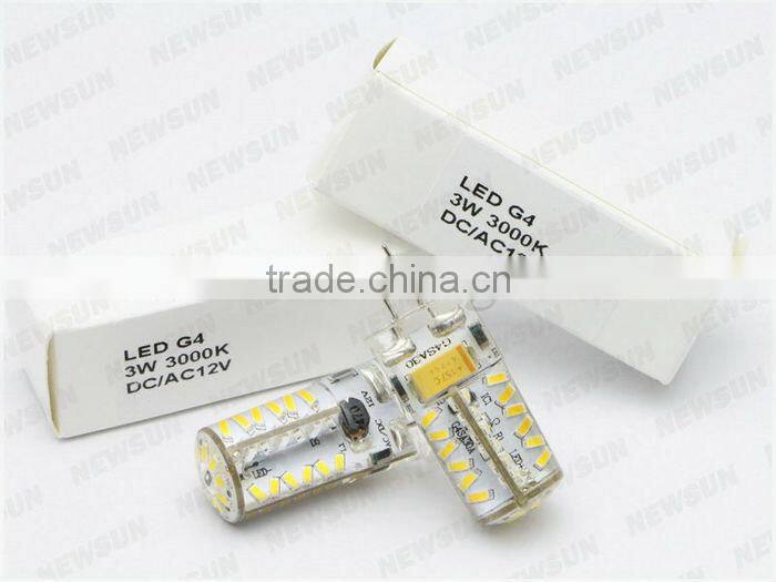 SMD 3014 leds high power 3W DC/AC 12V G4 LED Light Replacement of halogen lamp 360 Beam Angle G4 LED Bulb 1 year warranty