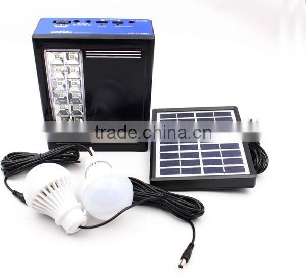 Solar powered backup for home lighting solar panel kit